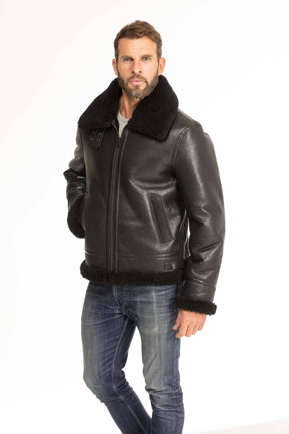 blouson bombardier homme mouton noir reagan  (13)