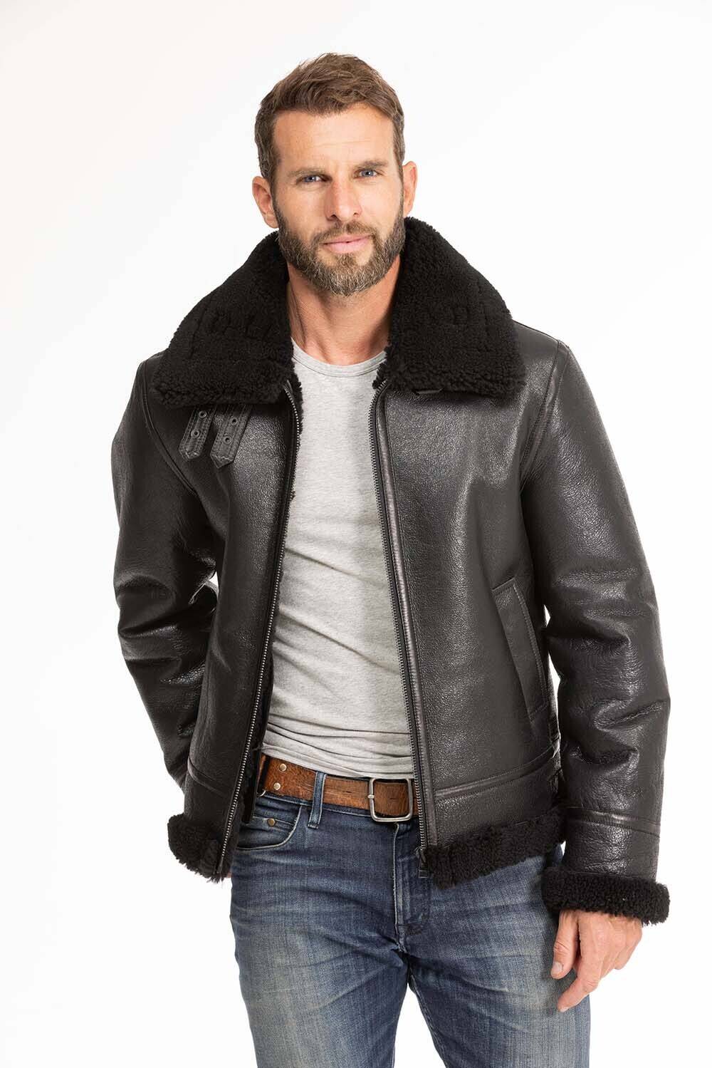 blouson bombardier homme mouton noir reagan  (2)