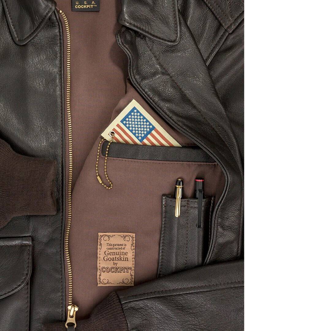 Blouson cockpit USA marron A2 Z21V41 (1)