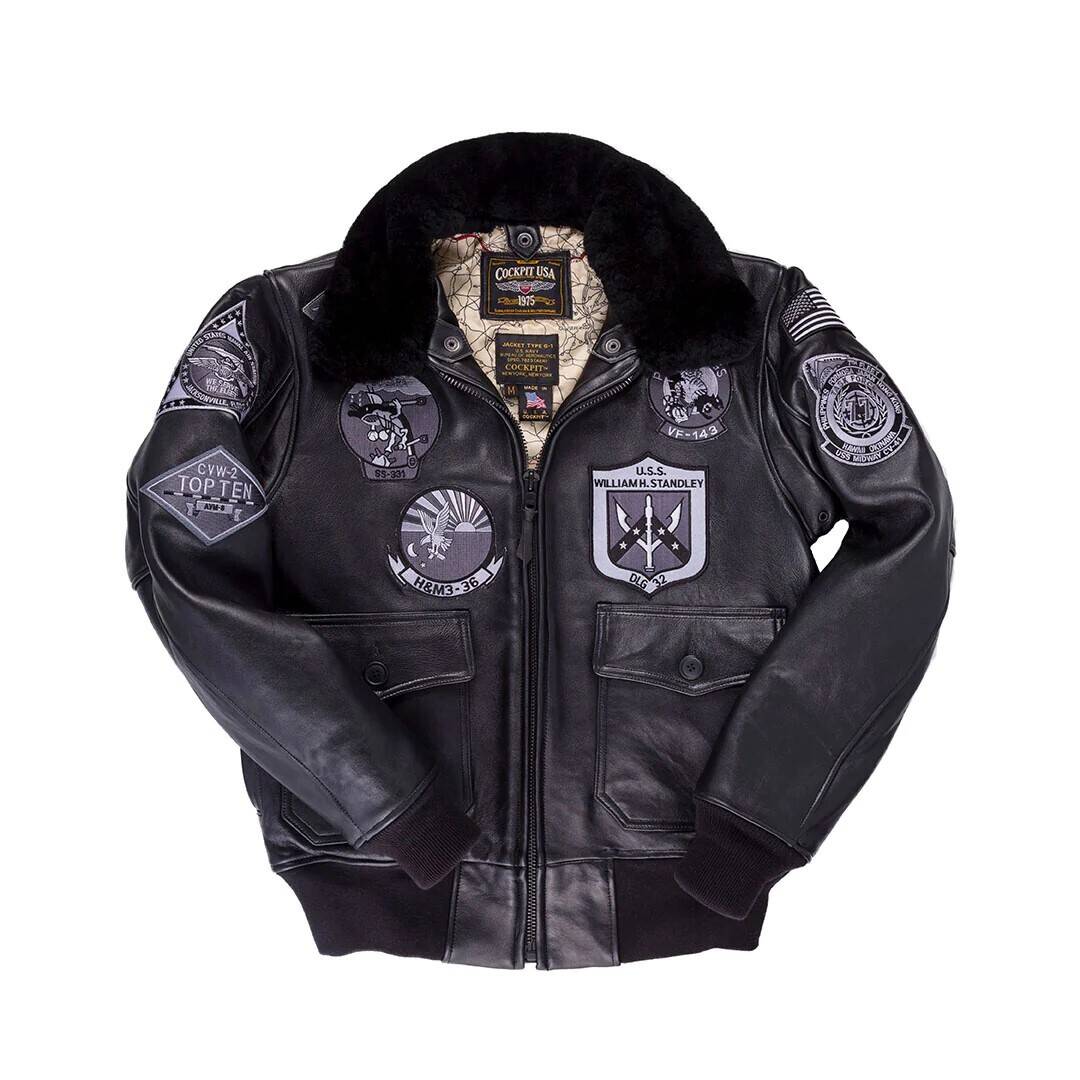 blouson cockpit USA top gun Z21W106 noir (6)