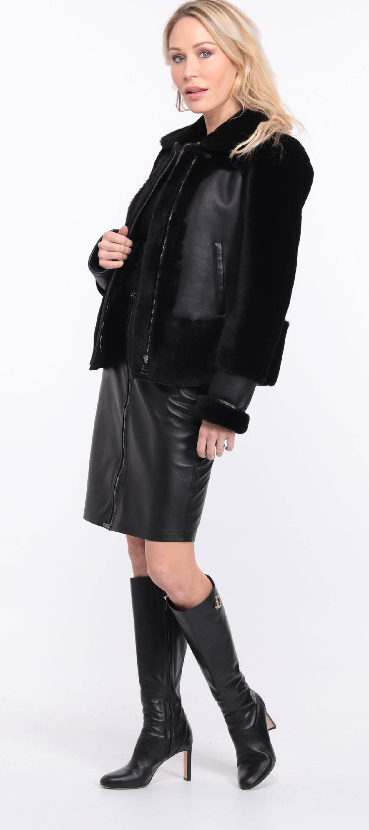 blouson cuir elia noir  (2)