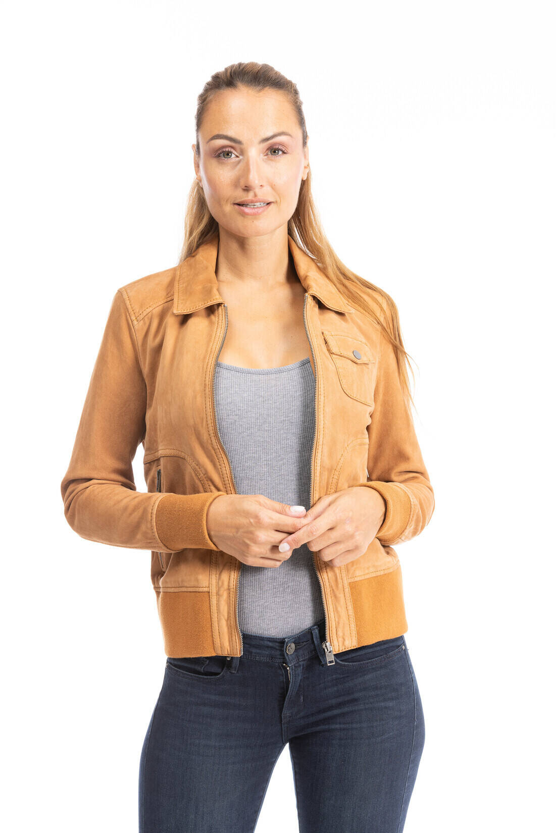 blouson cuir fauve 64490  (3)