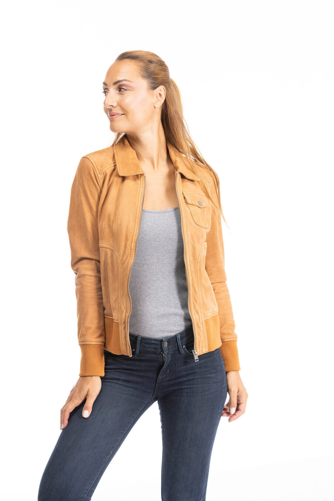 blouson cuir fauve 64490  (5)