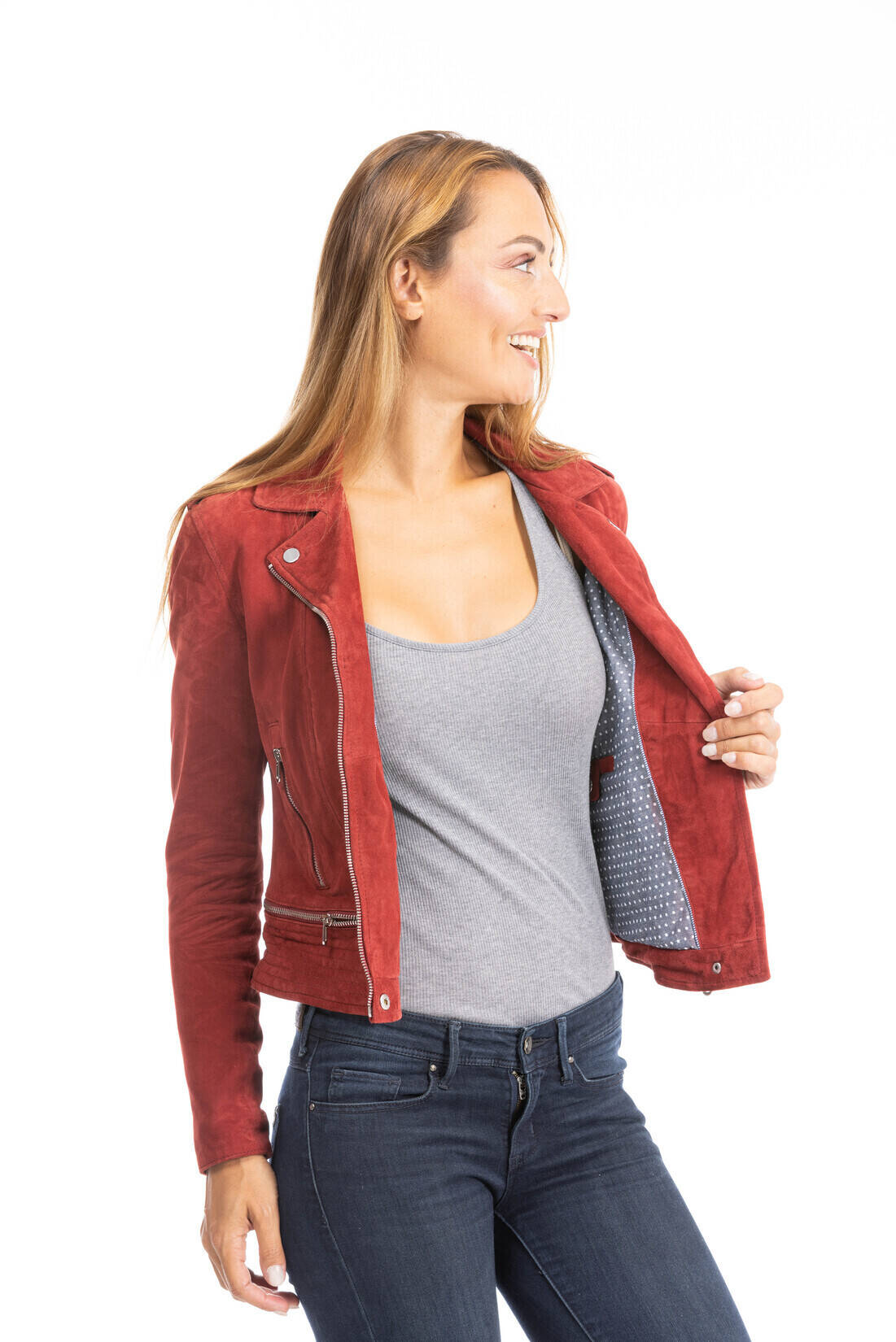 blouson cuir femme 101351 rouge (11)