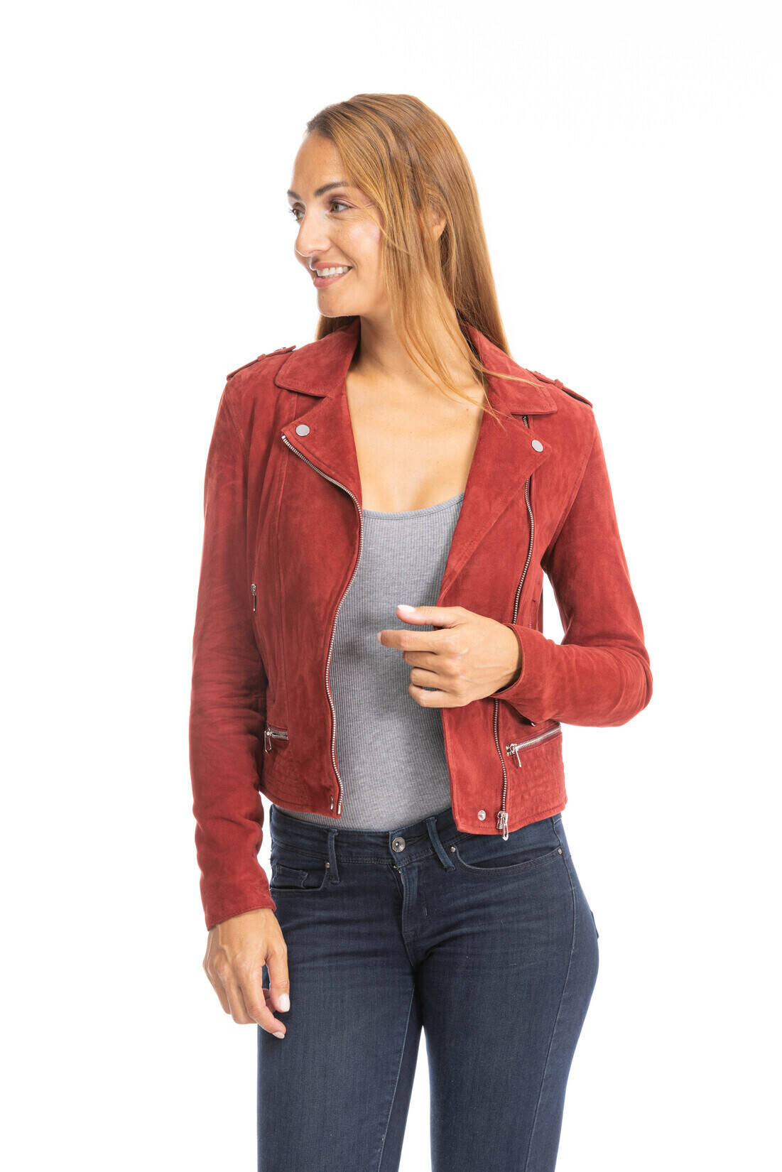 blouson cuir femme 101351 rouge (1)