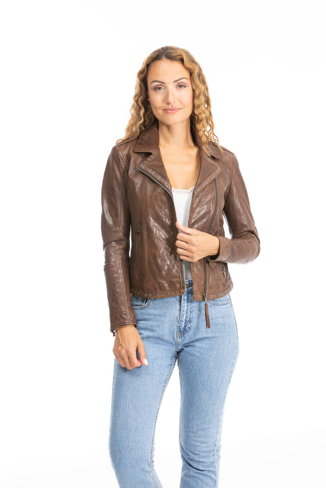 blouson cuir femme 101461 cognac (1)