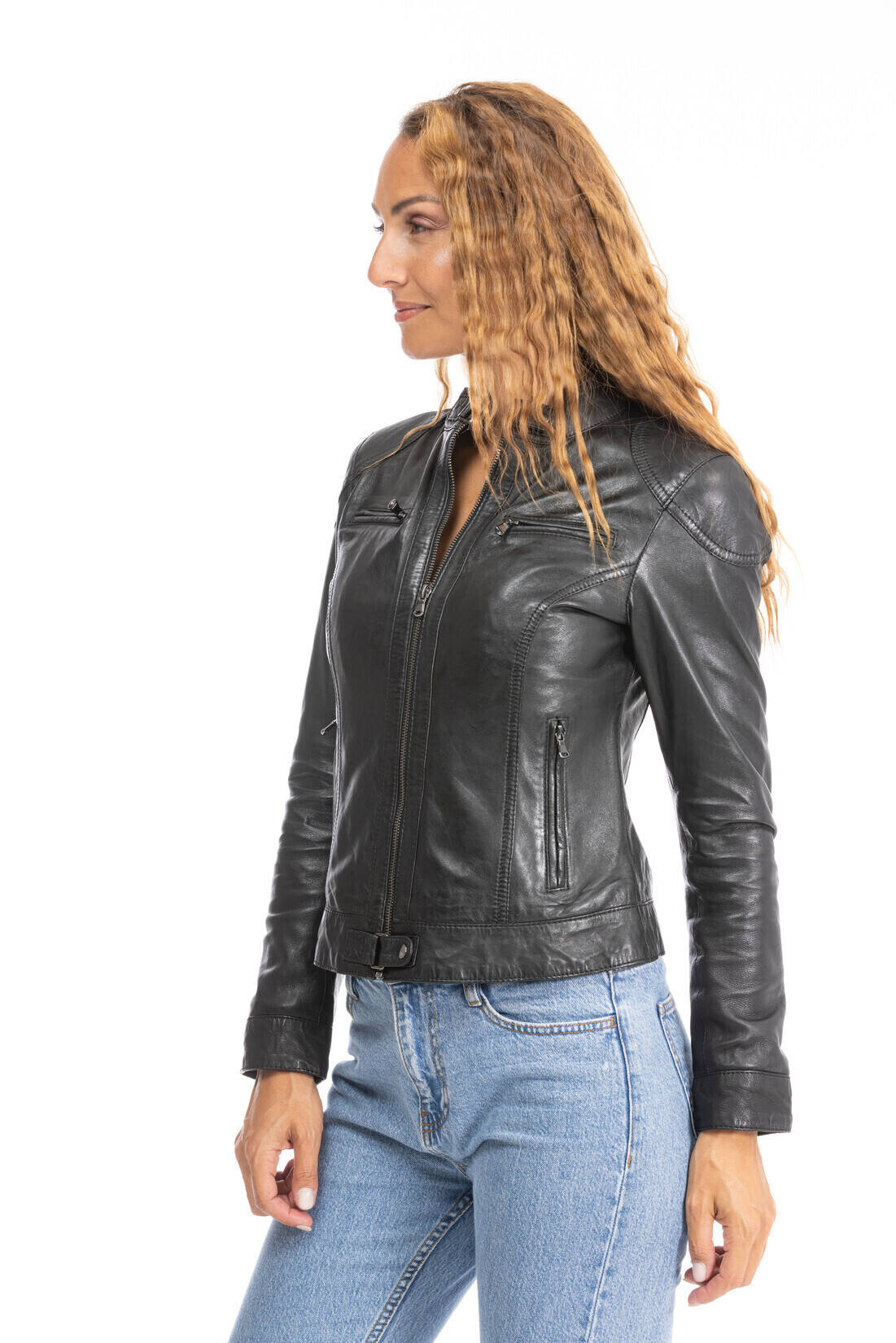 blouson cuir femme 64626  (11)