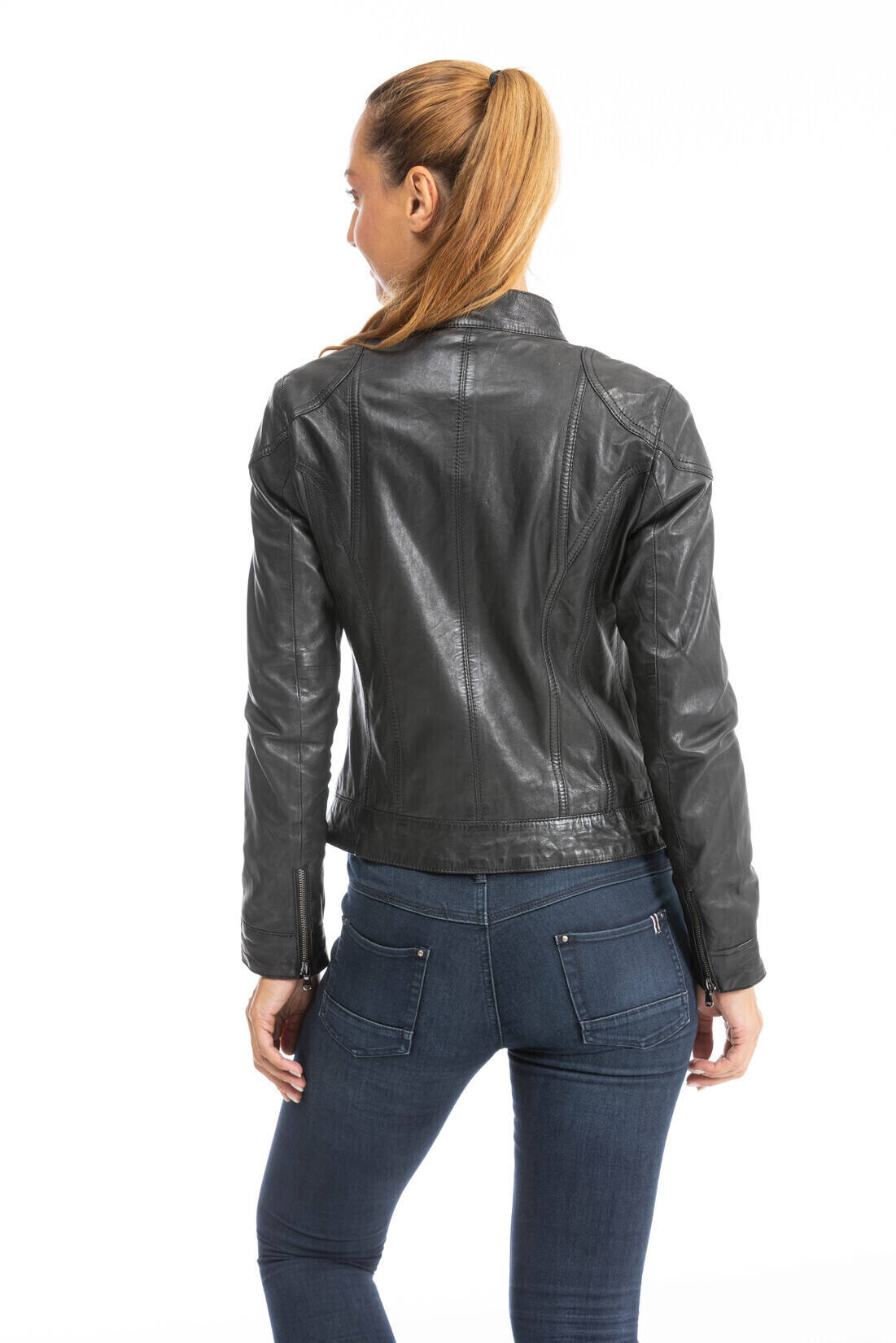 blouson cuir femme 64626  (7)