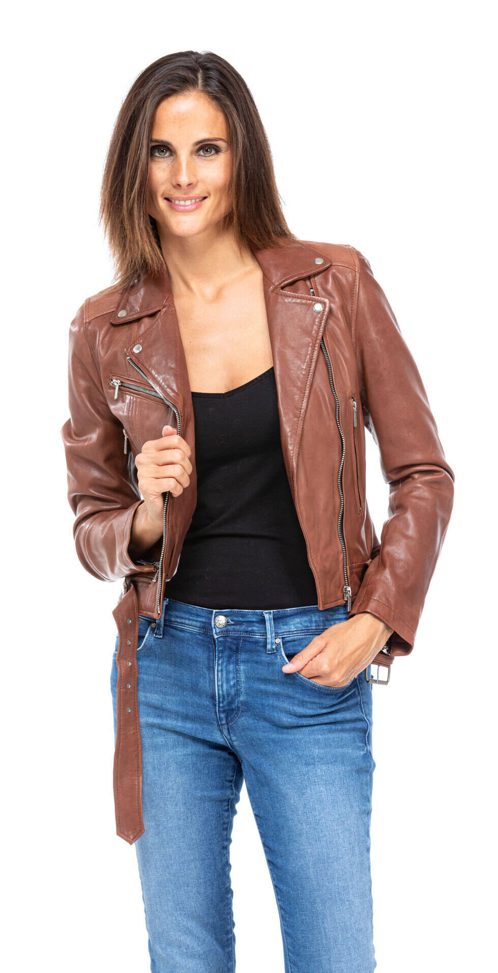 blouson cuir femme agneau 101123 style perfecto  (5)