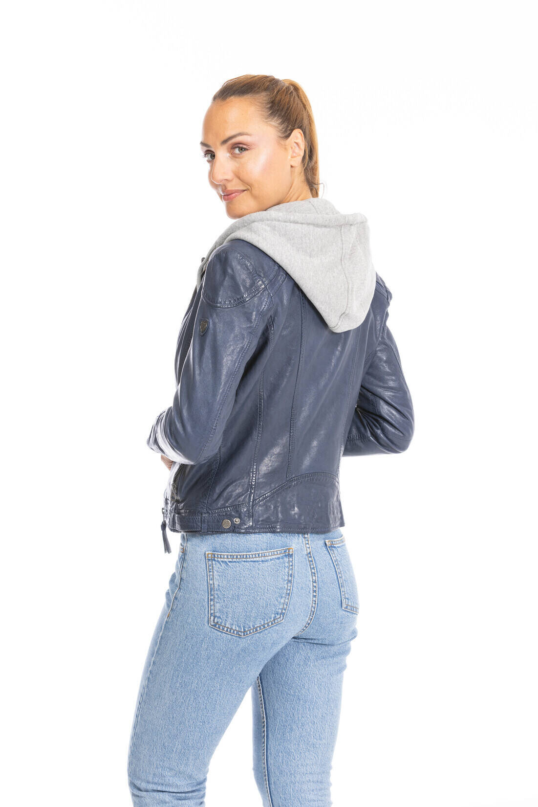 blouson cuir femme bleu anni (7)