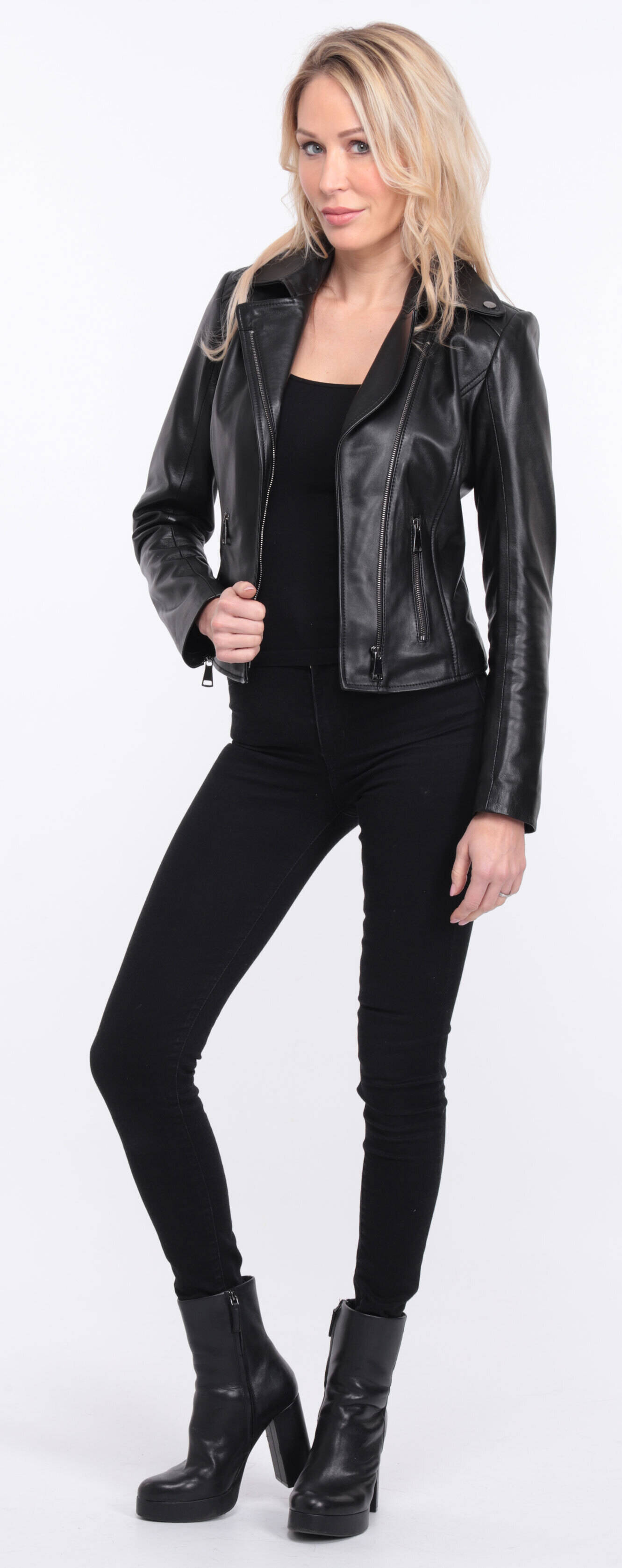 blouson cuir femme noir salou (7)