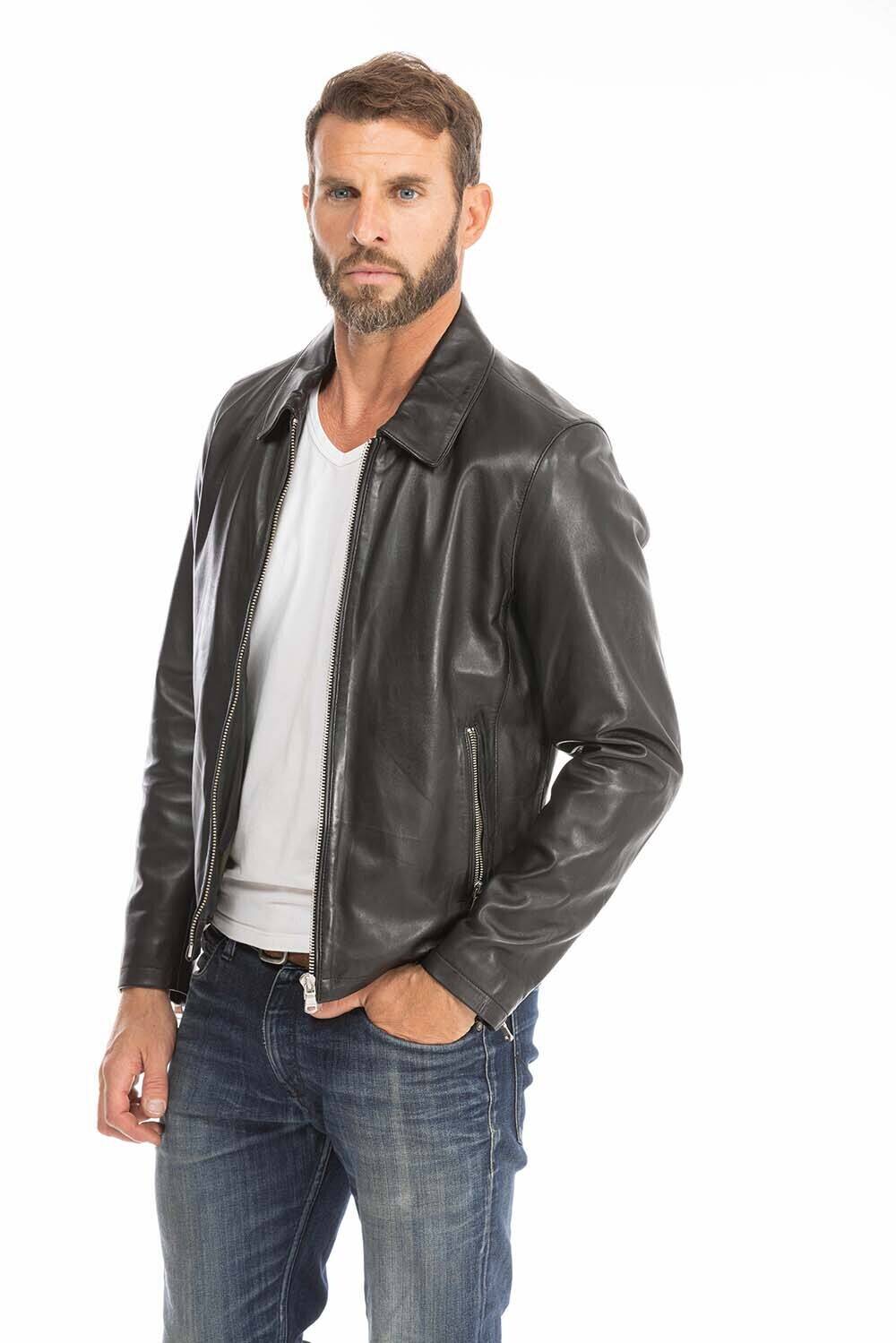 blouson cuir homme 102496 noir (2)