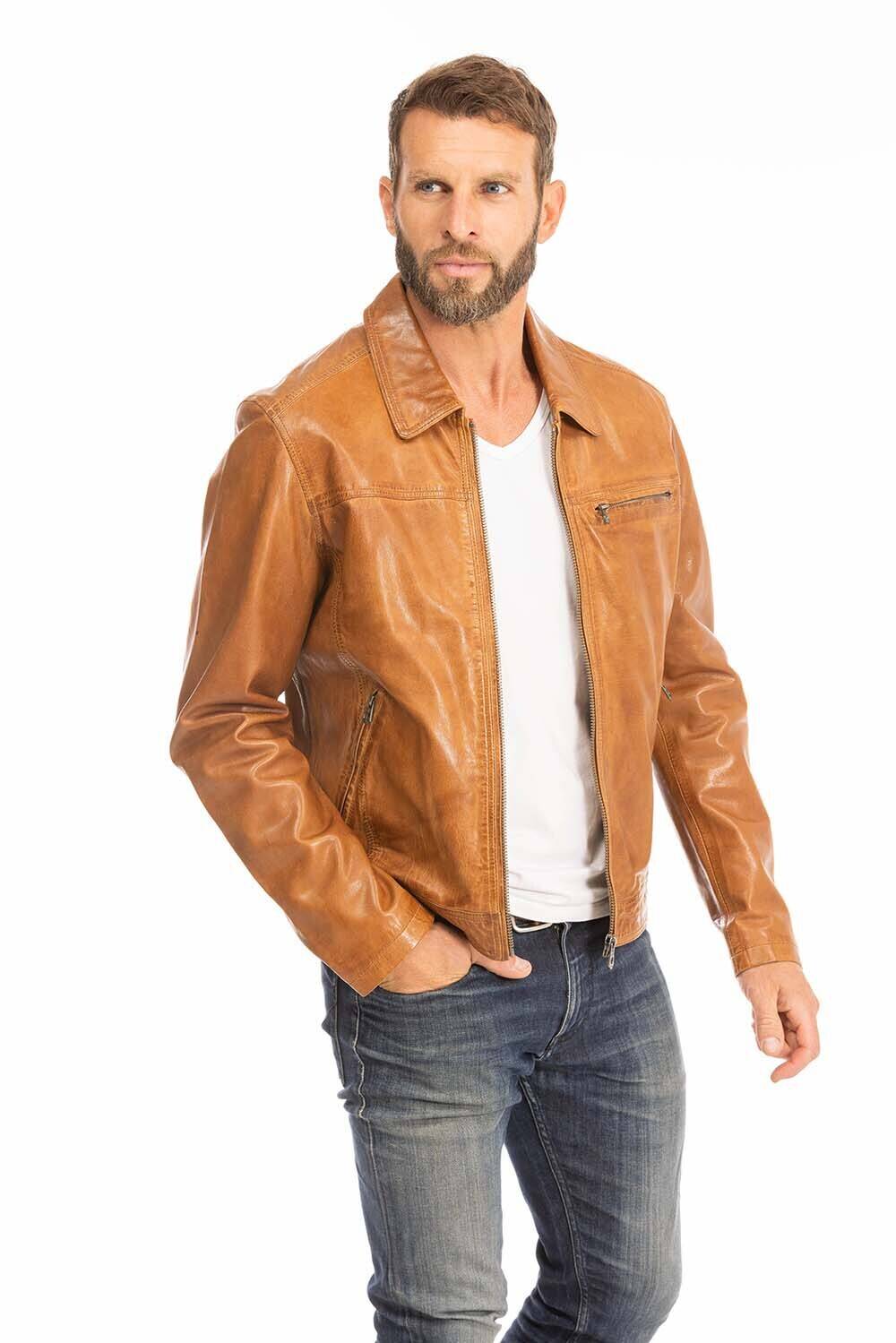 blouson cuir homme cognac 100144 major  (2)