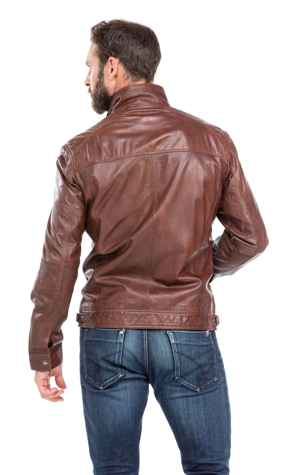 blouson cuir homme cognac fonce 51540 (2)