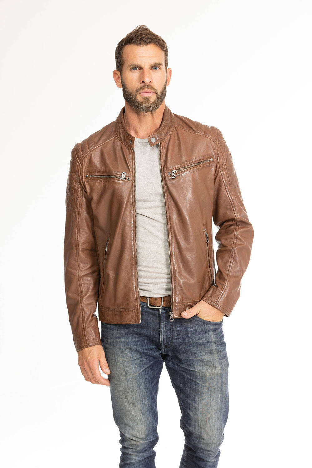 blouson cuir homme derry cognac (1)