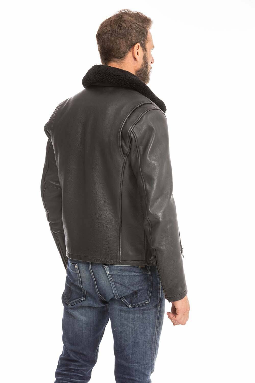 blouson cuir homme noir 102439 (4)