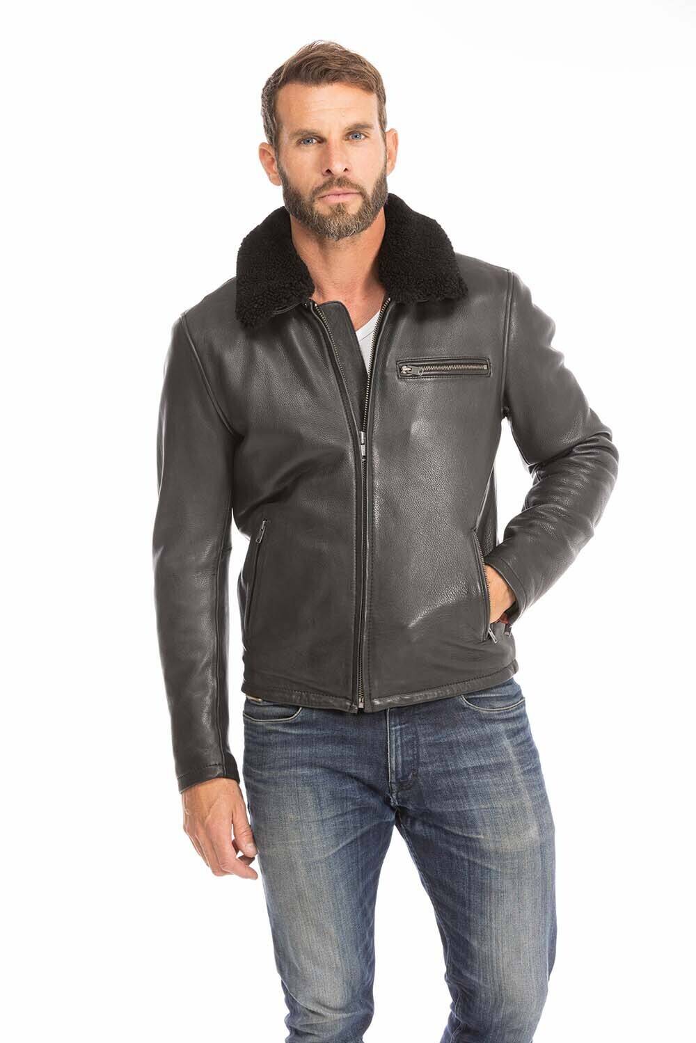 blouson cuir homme noir 102439 (8)