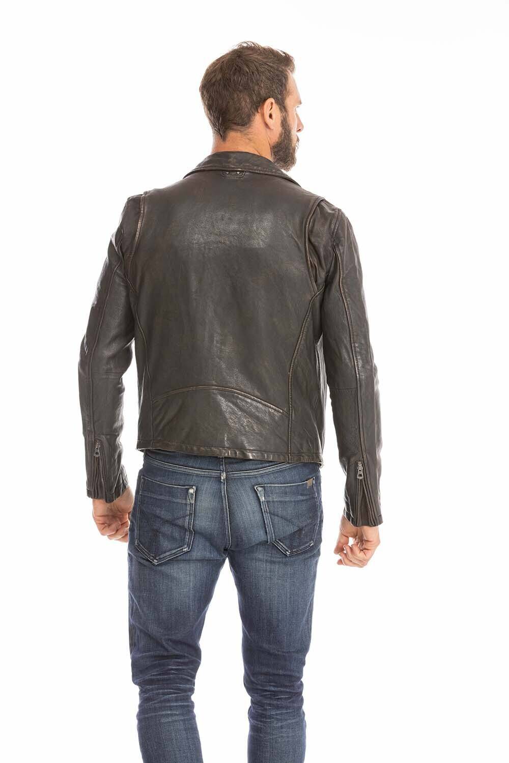 blouson cuir homme perfecto 102427 noir vieilli (5)