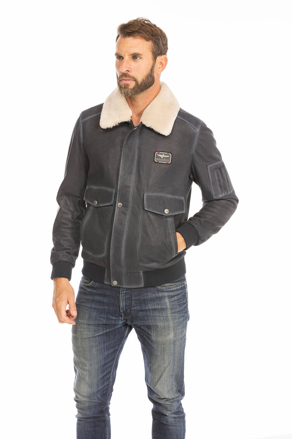 blouson cuir homme pilote bleu ek72 (13)