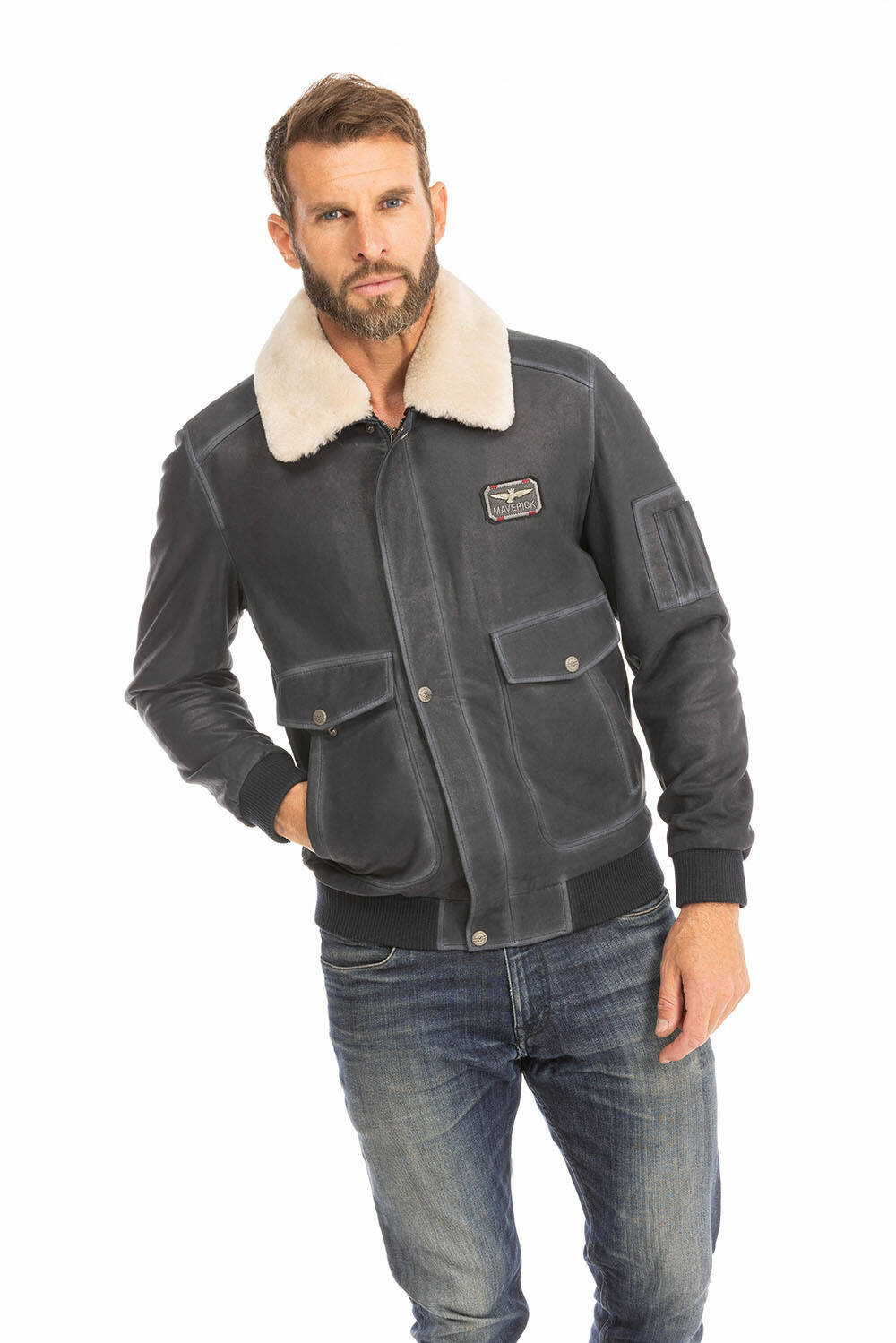 blouson cuir homme pilote bleu ek72 (17)