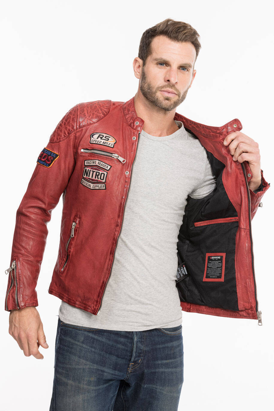 blouson cuir homme redkins rouge rf 132 (10)