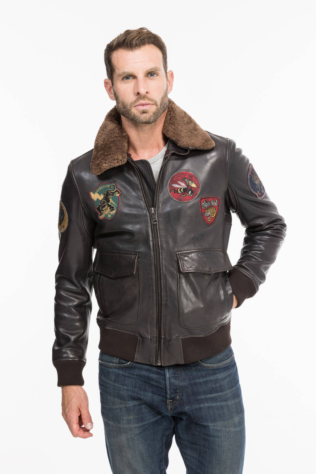 blouson cuir homme redskins pilot omega rf 135 (7)