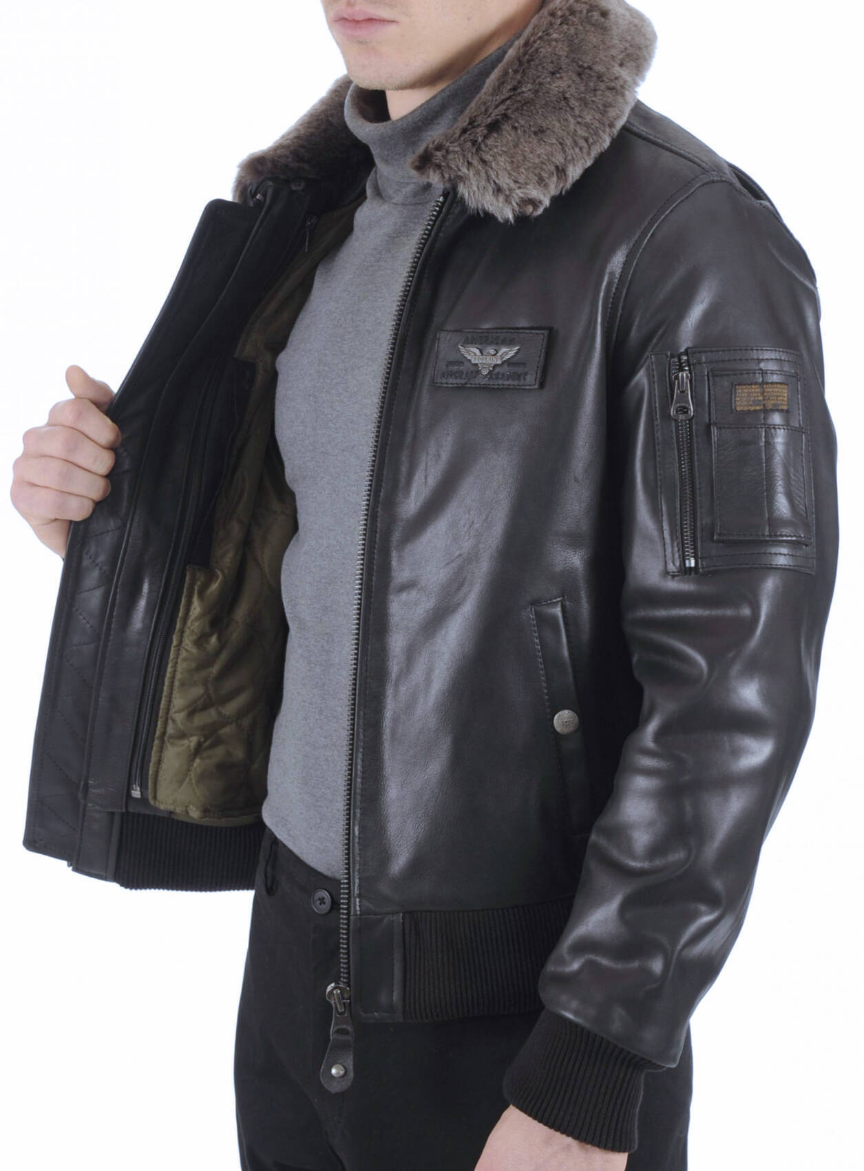 blouson cuir homme redskins texaco noir  (3)