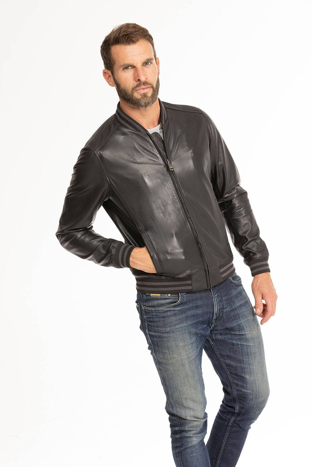 blouson cuir homme style bombers redskins noir dives (13)