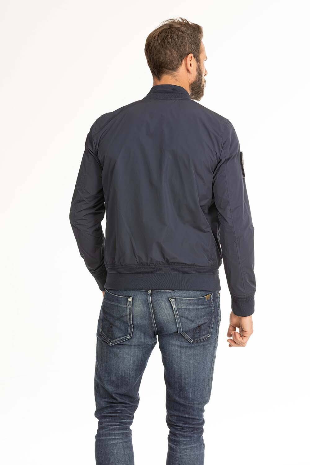 blouson cuir homme tissu patrouille de france raptor navy (4)