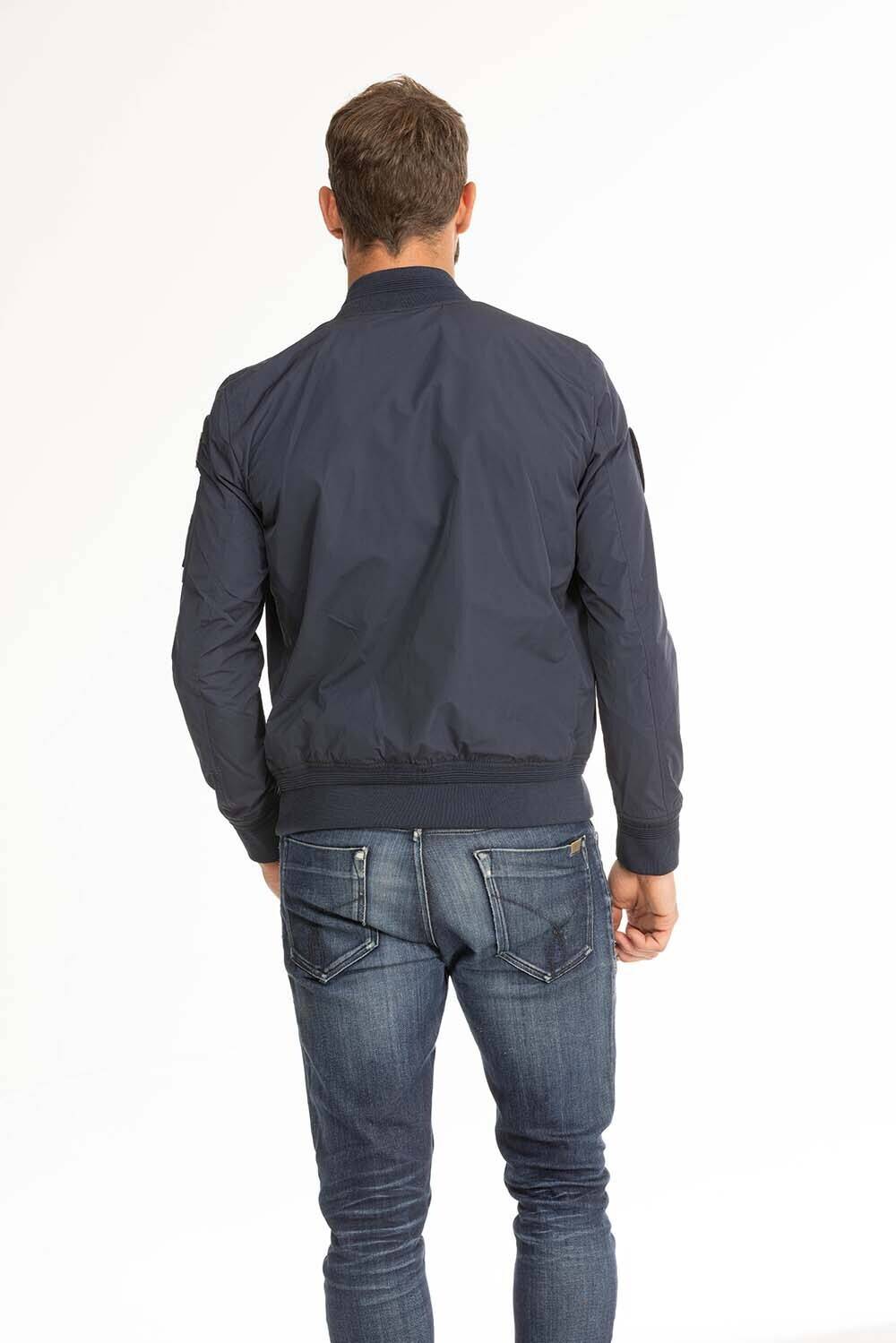 blouson cuir homme tissu patrouille de france raptor navy (5)