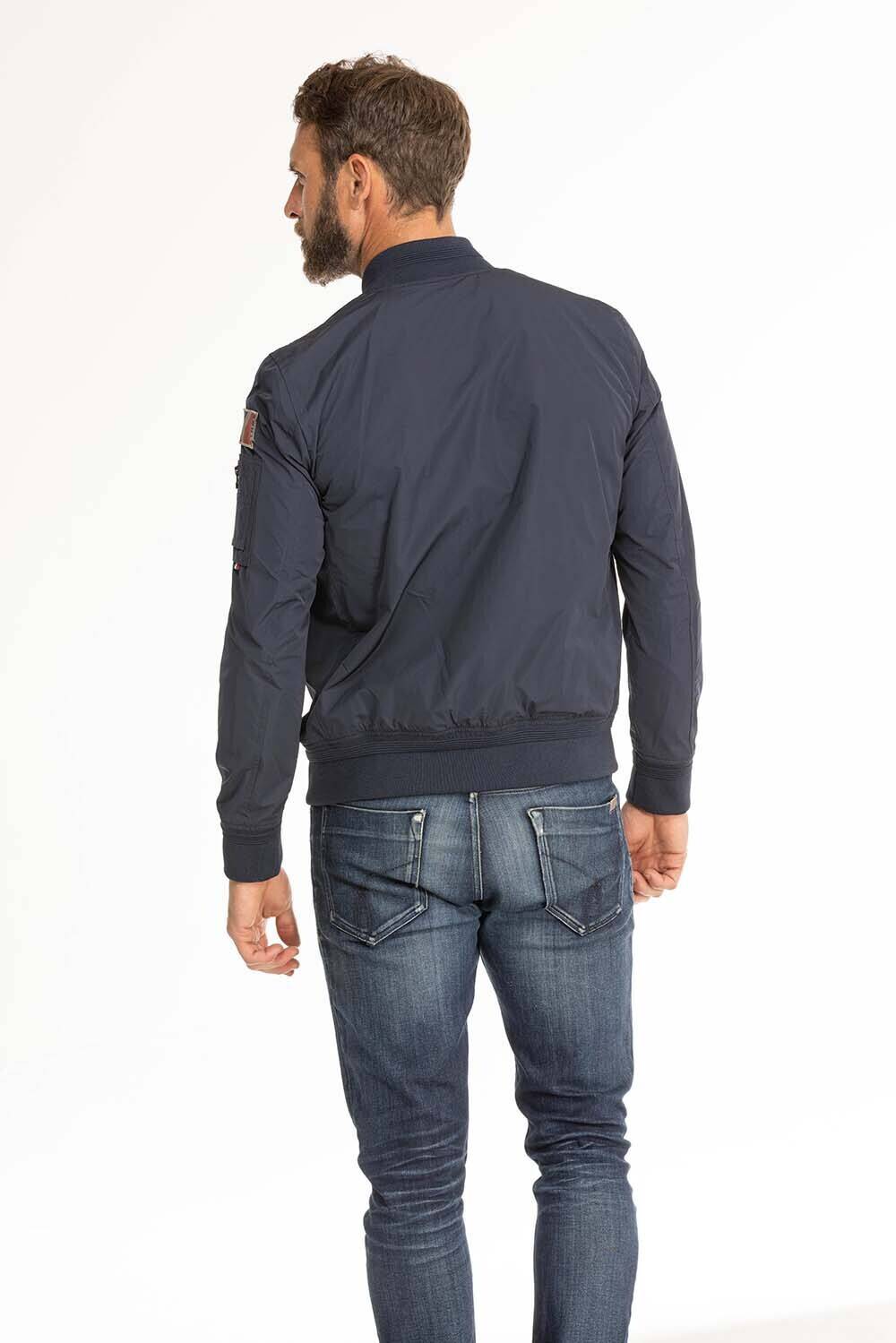 blouson cuir homme tissu patrouille de france raptor navy (6)