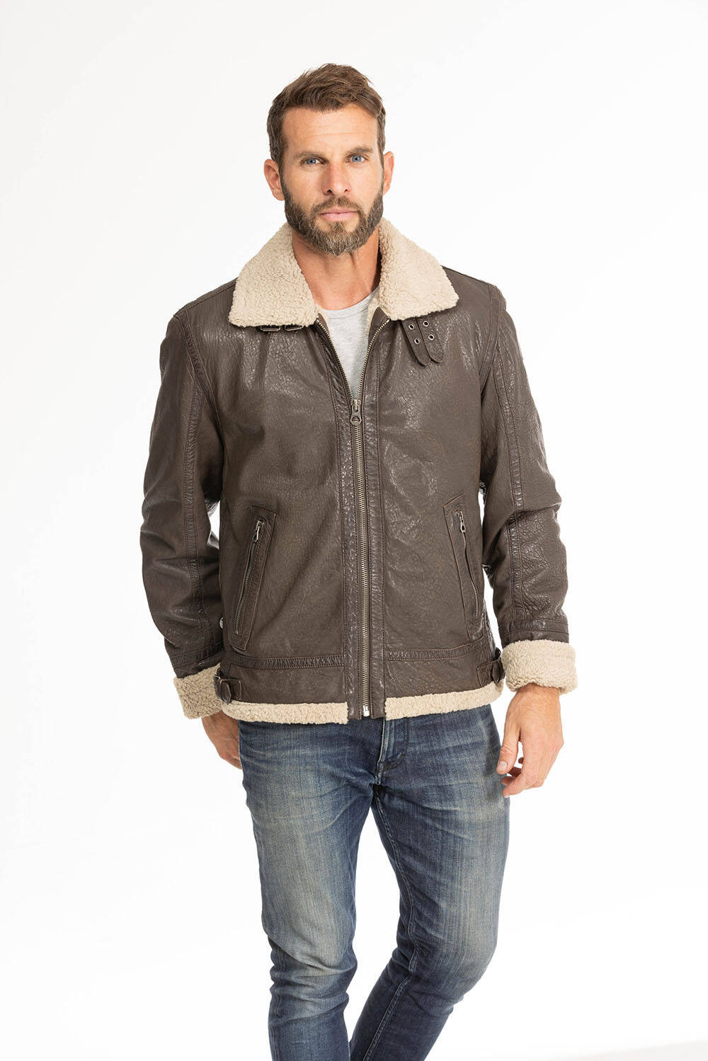 blouson hiver homme marron 1201-0162 airforce (12)