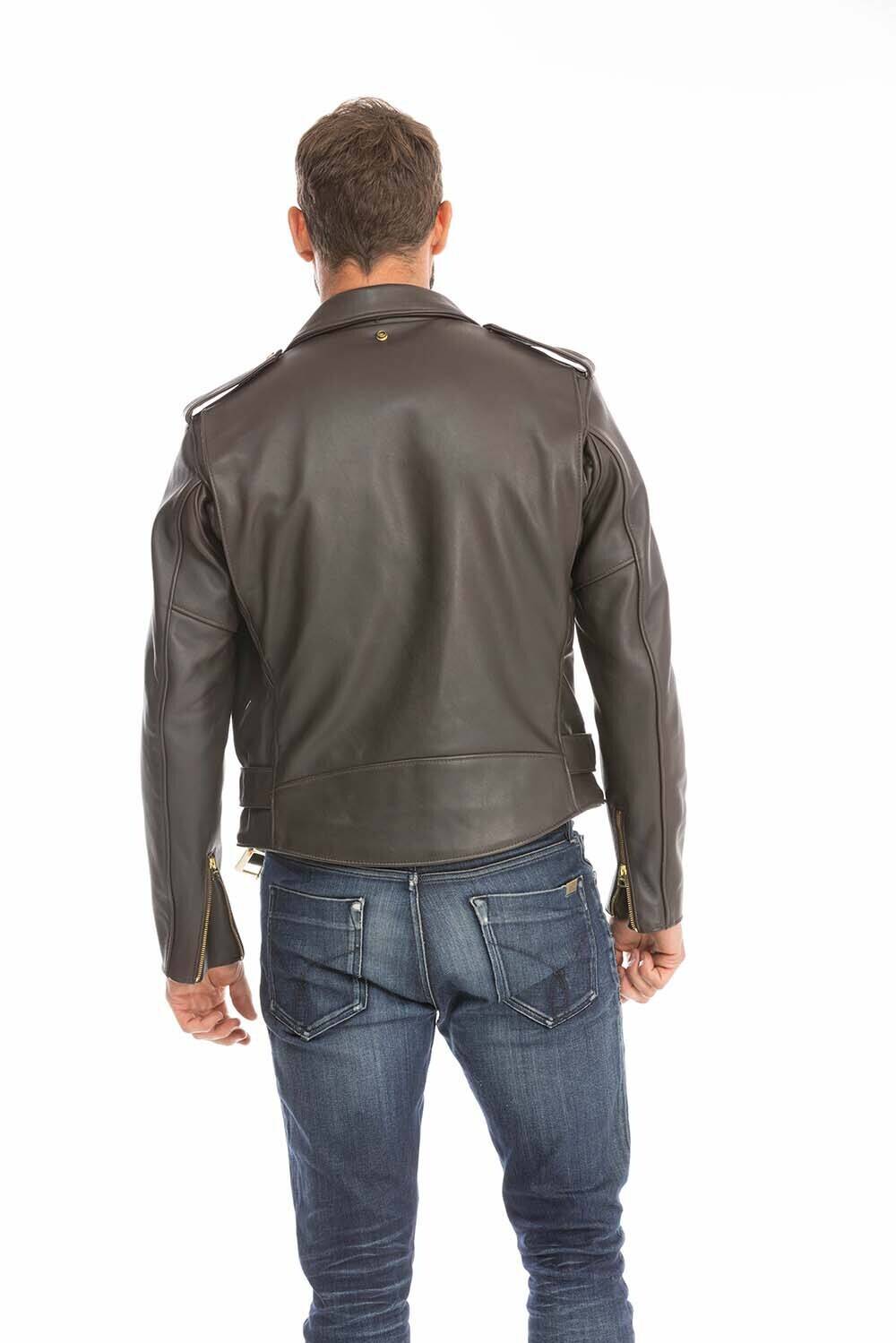 blouson perfecto cuir homme marron schott 618 (6)