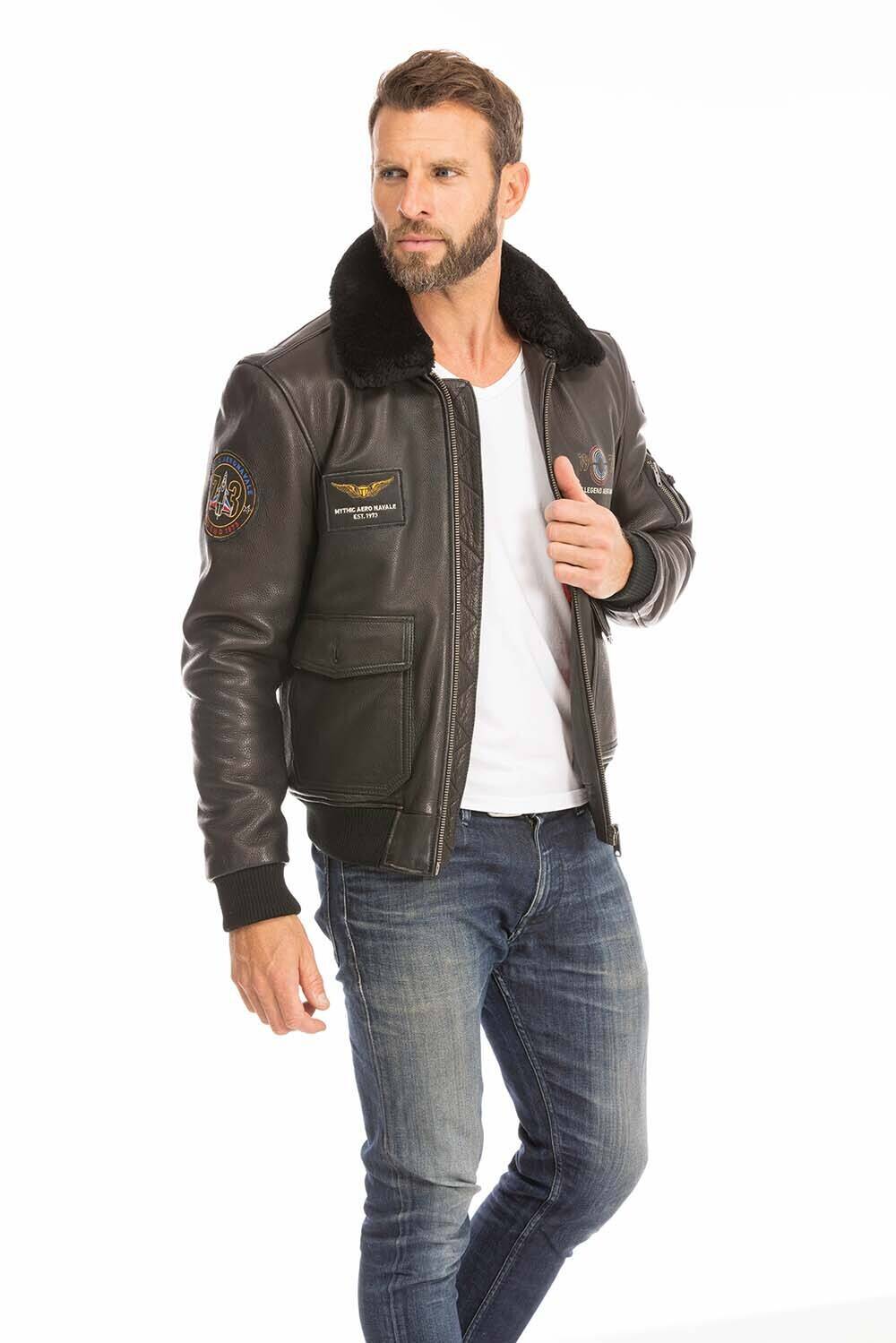 blouson pilote aviateur homme noir 102424 (7)