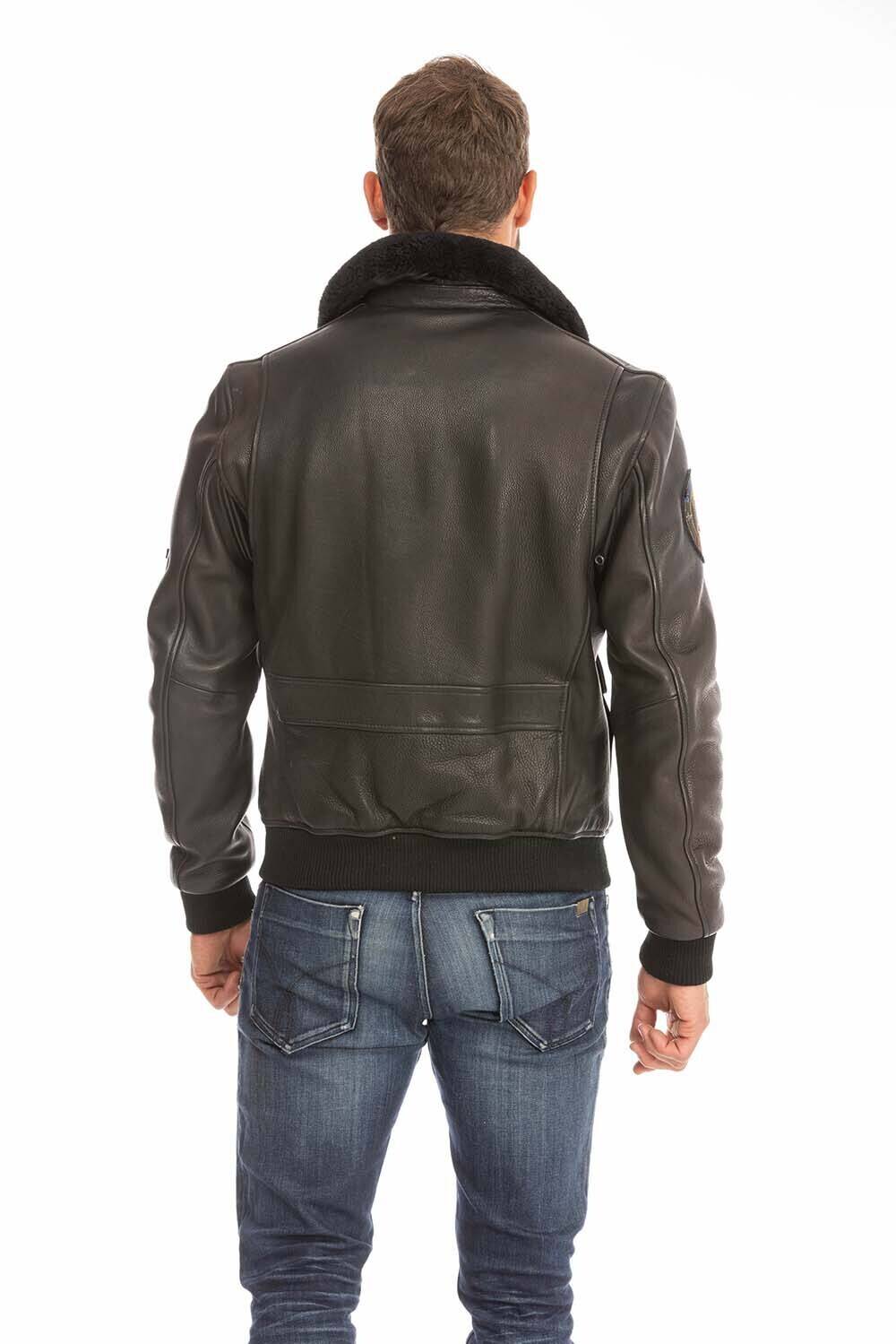 blouson pilote aviateur homme noir 102424 (9)