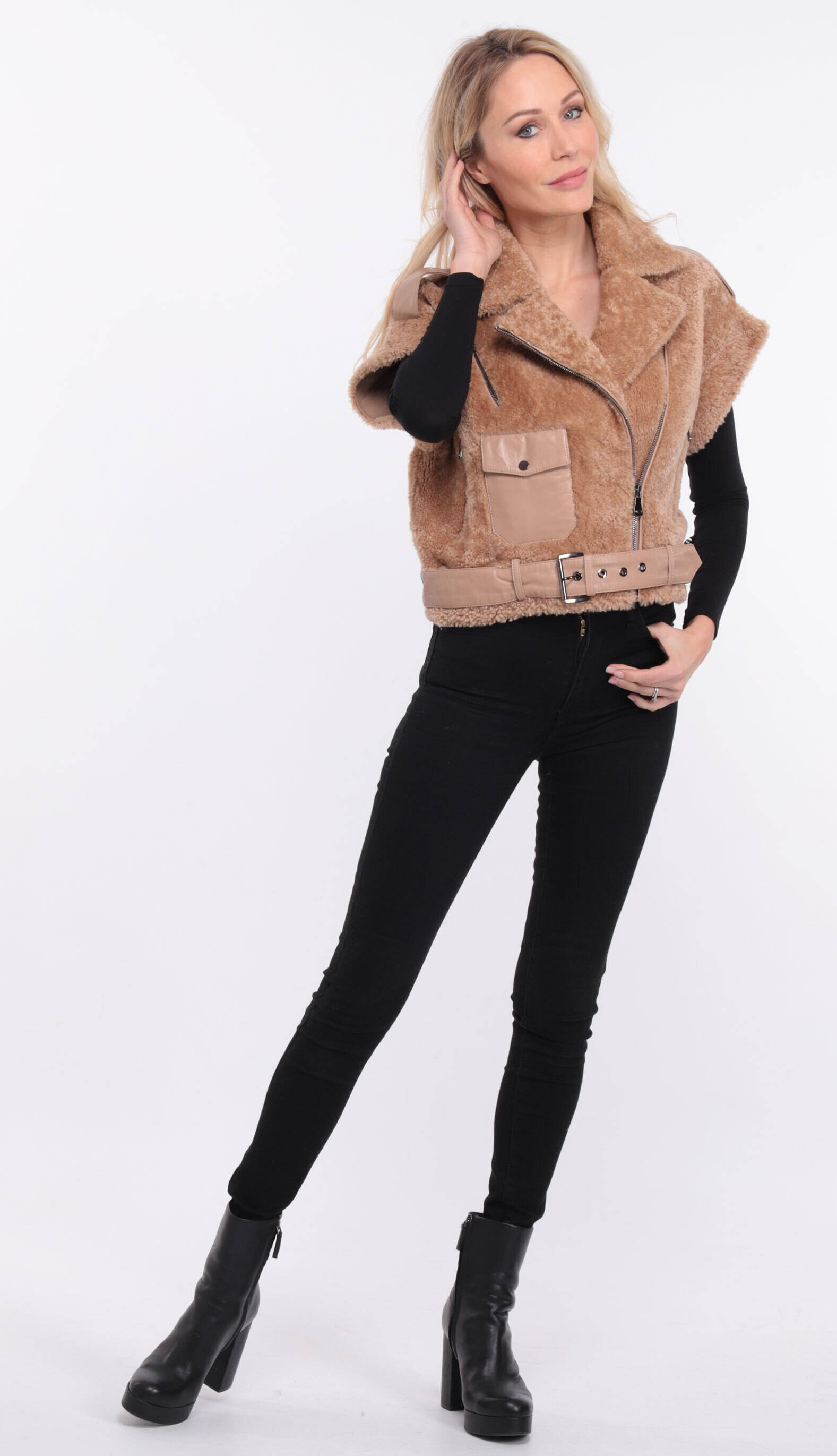 blouson sans manches sia camel (2)