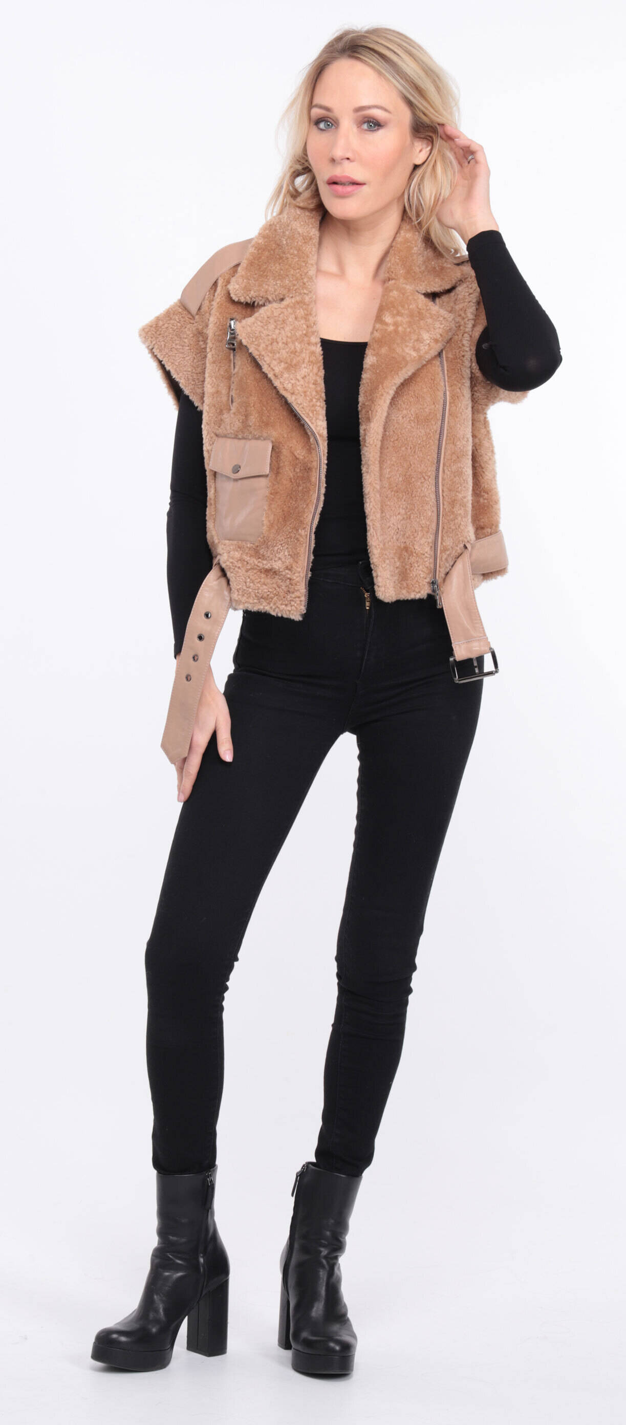 blouson sans manches sia camel (9)