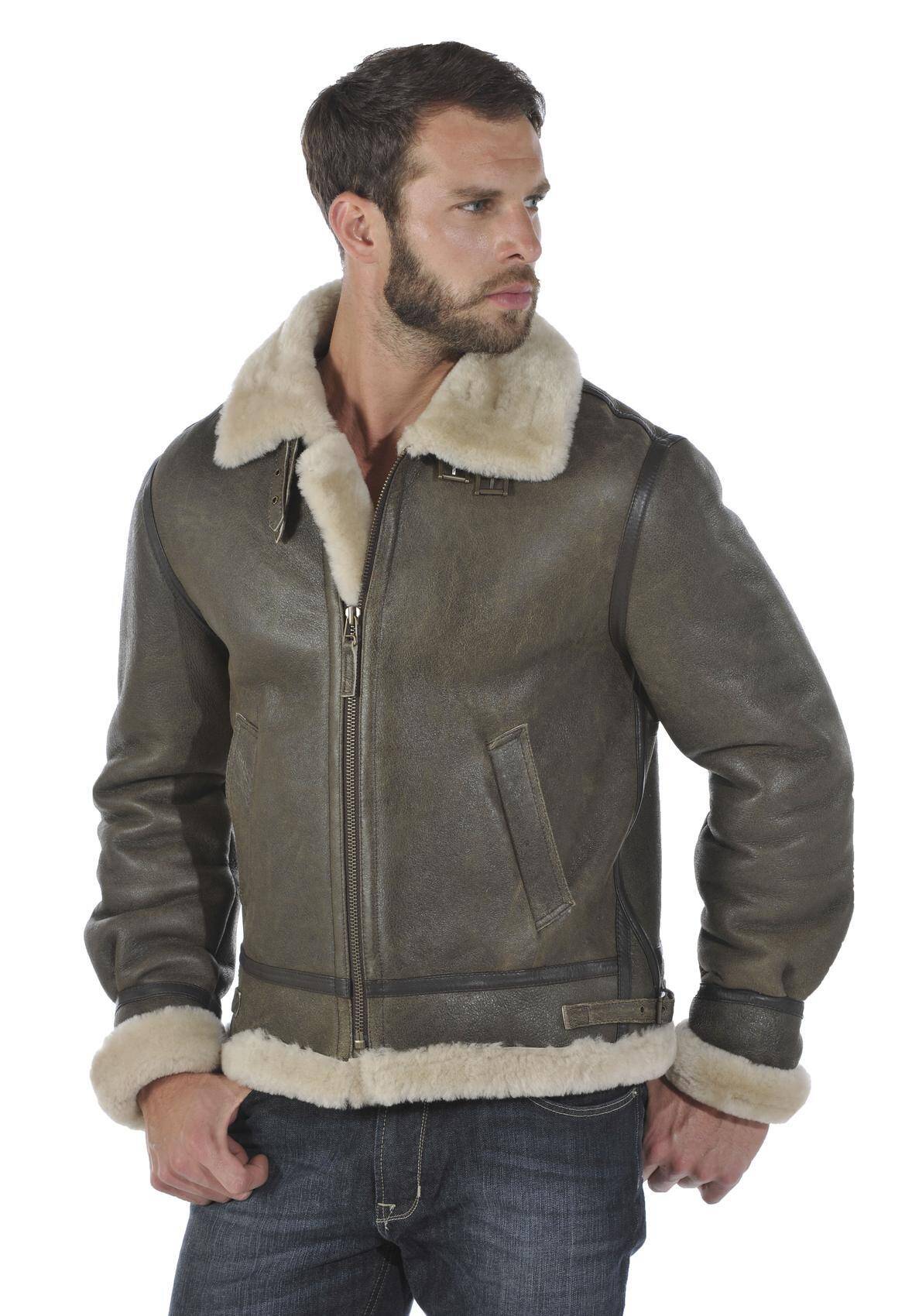 blouson cuir femme en mouton style bombardier peaux retournées bombardier yag pose