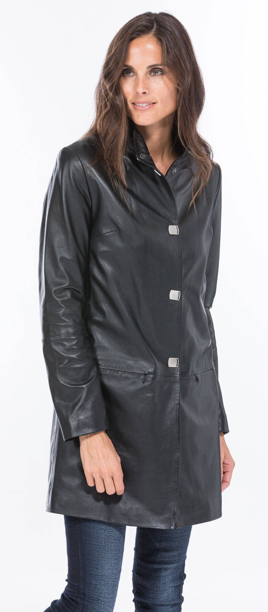 manteau cuir femme agneau noir sandrina (4)