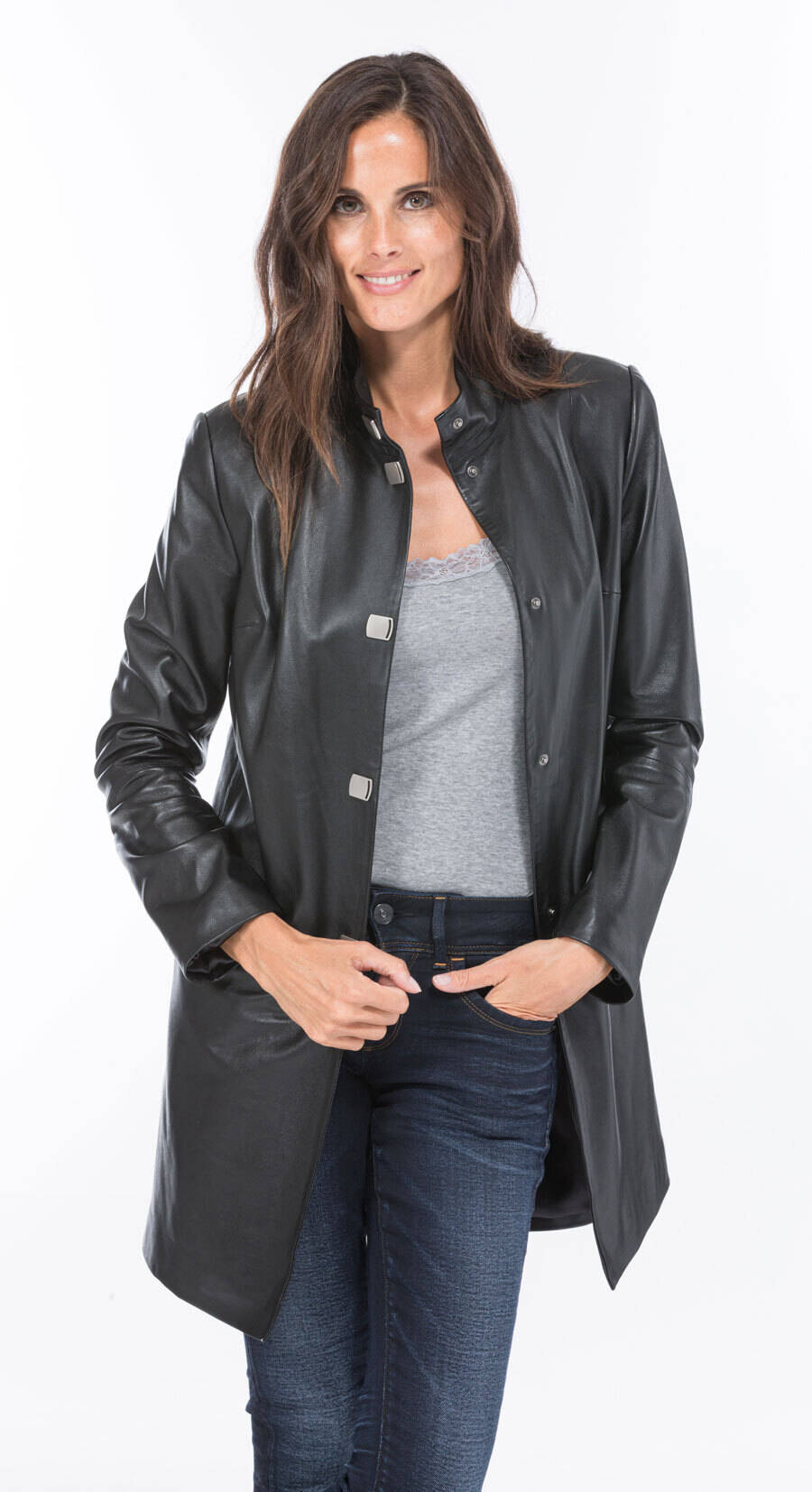 manteau cuir femme agneau noir sandrina (9)