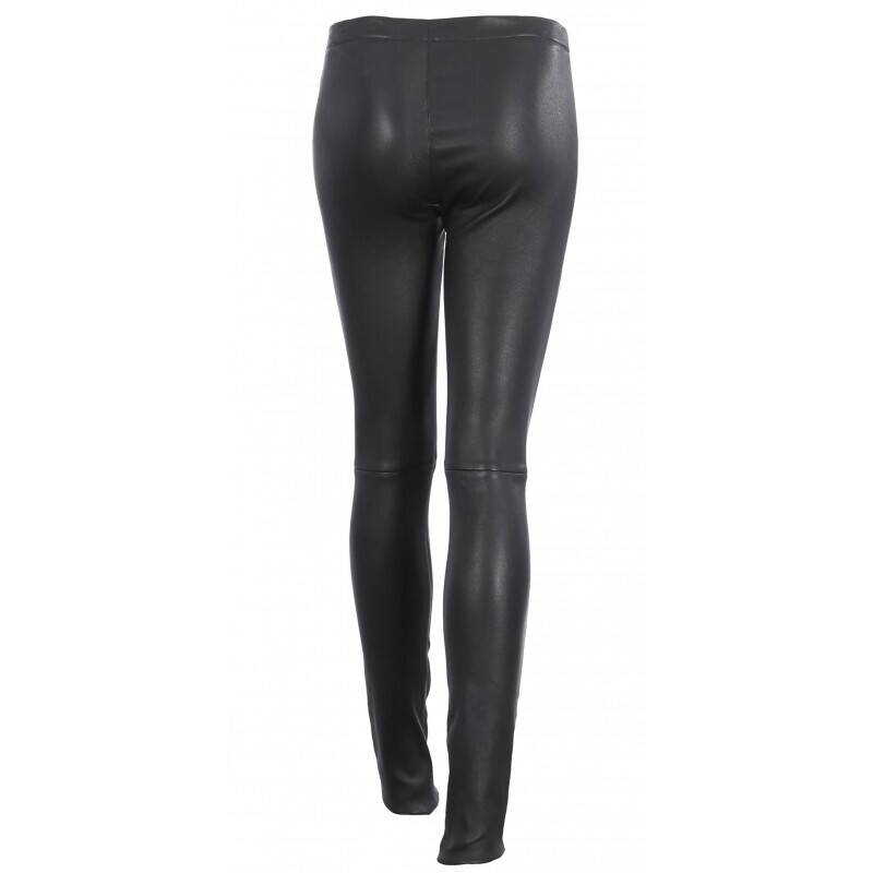 Pantalon cuir femme agneau noir Oakwood 63018 dos