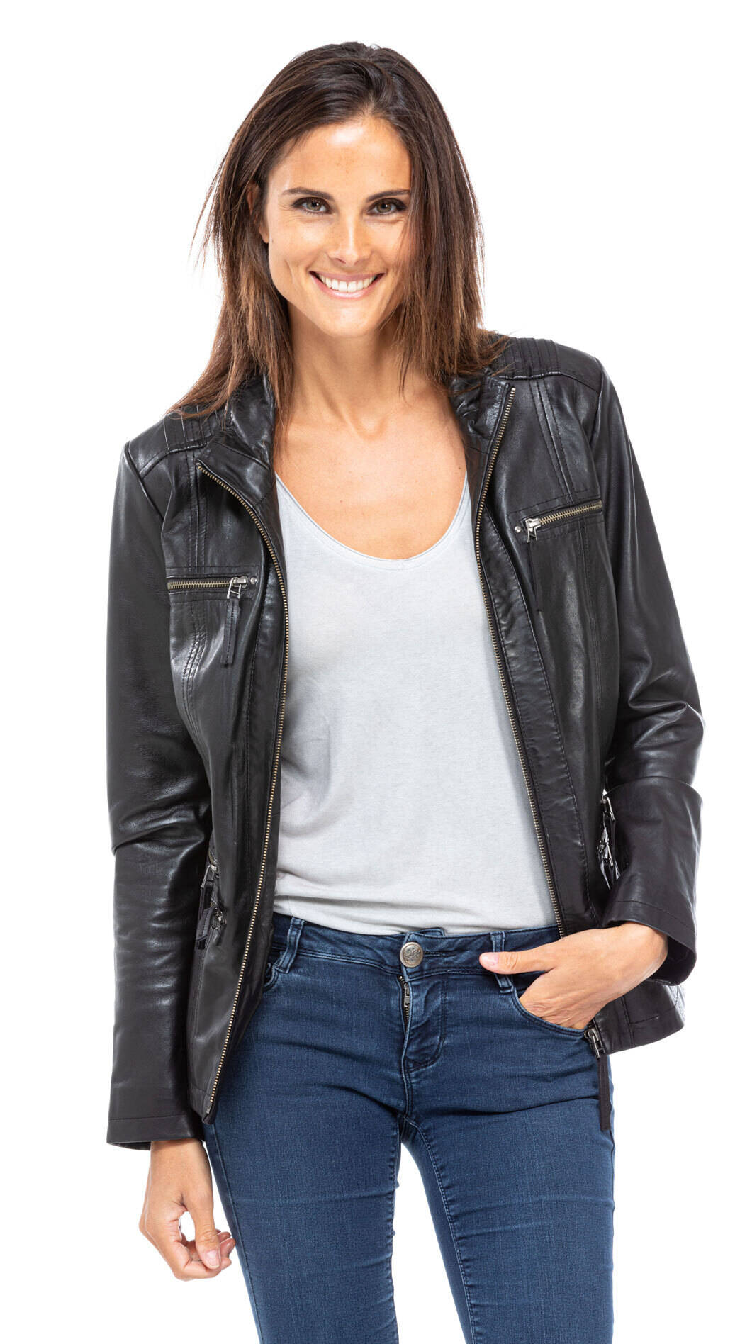 veste cuir femme agneau demi longueur teija (14)