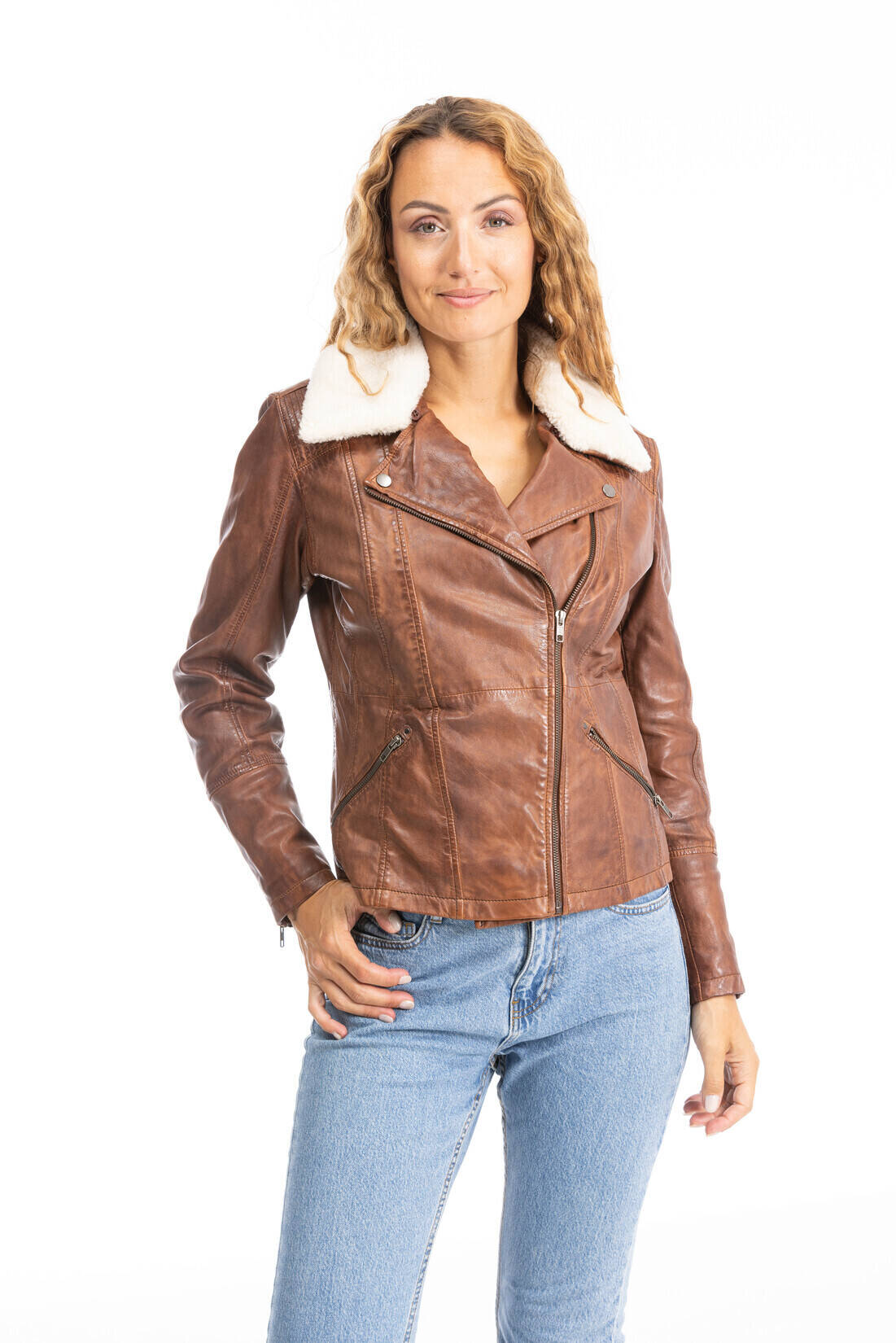 veste cuir femme cognac dalia (2)