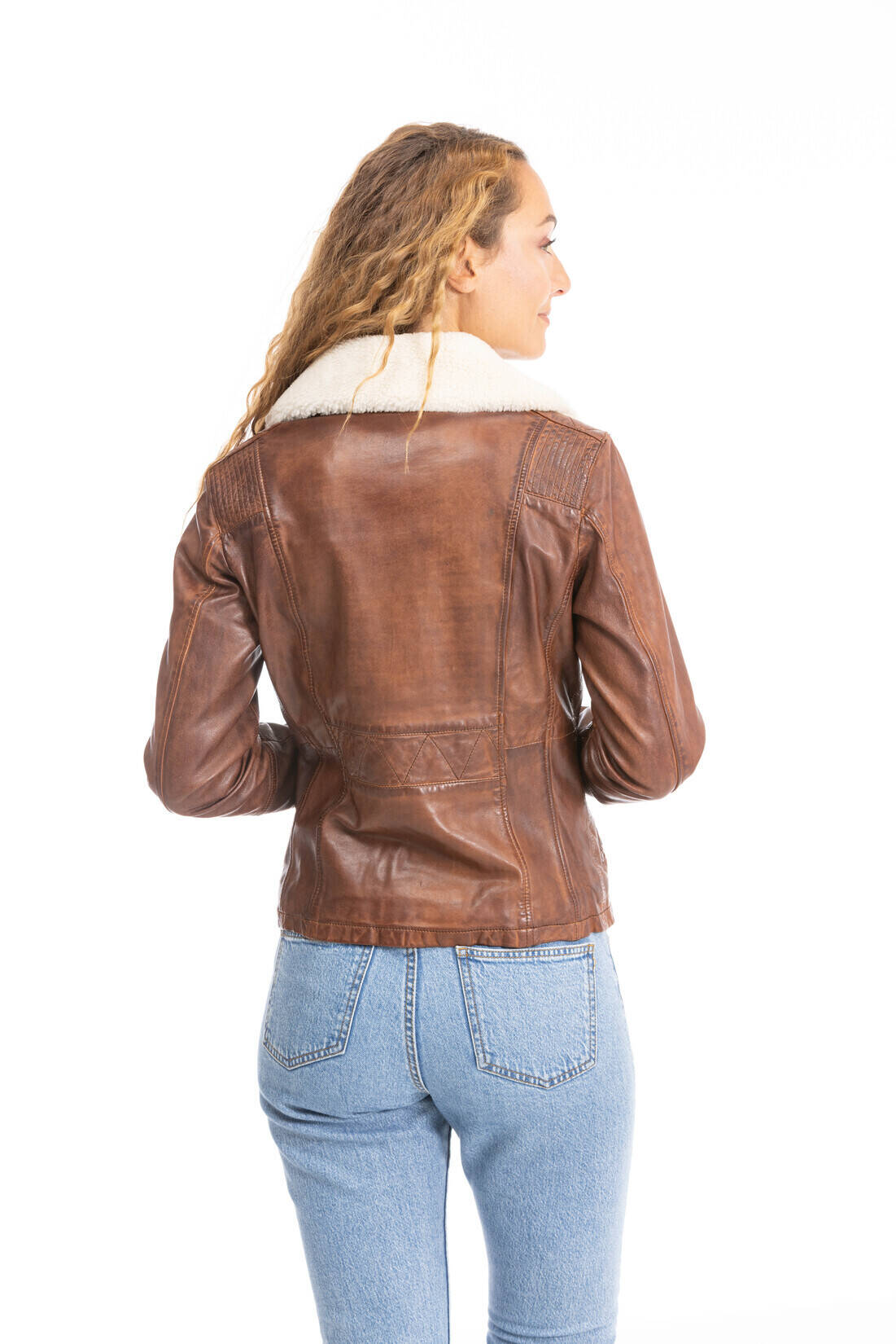 veste cuir femme cognac dalia (7)