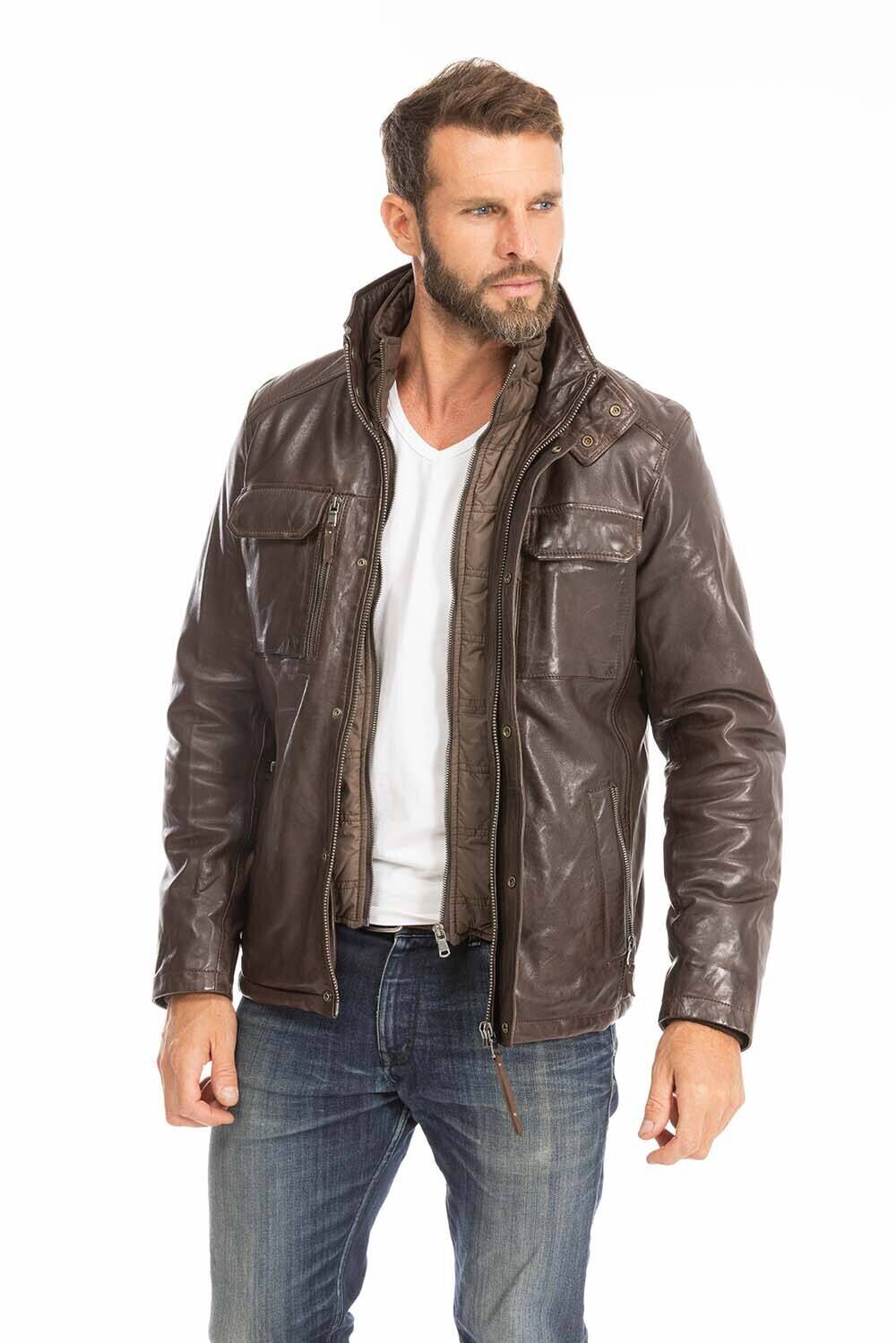 veste cuir homme marron 102911 (2)